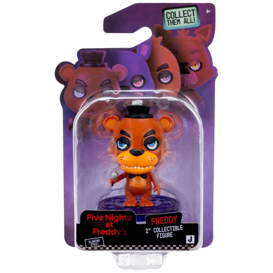Five Nights at Freddy's 2-inch Glowing Eyes Freddy mini-figure in original blister packaging