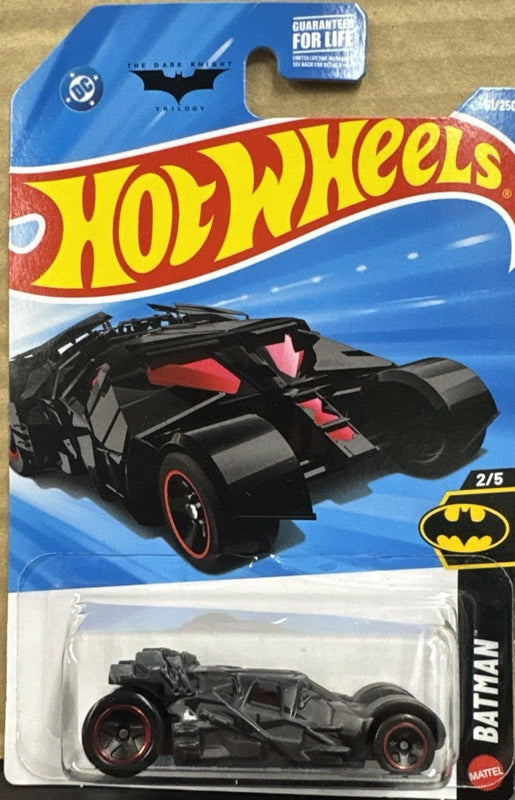 Hot Wheels The Dark Knight Batmobile - Black (51/250) - on its card
