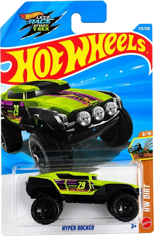 Hot Wheels Hyper Rocker - Lime (212/250) - on its card