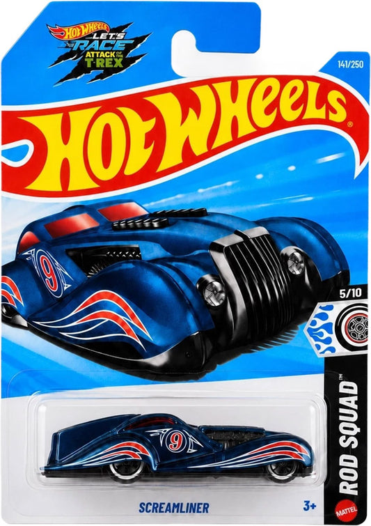 Hot Wheels Screamliner - Blue (141/250) - on its card