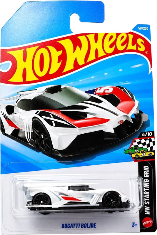 Hot Wheels Bugatti Bolide - White (50/250) - on its card