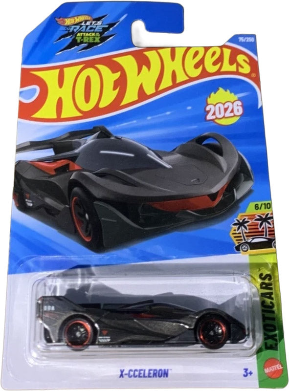 Hot Wheels X-cceleron - Metalflake Gray (75/250) - on its card