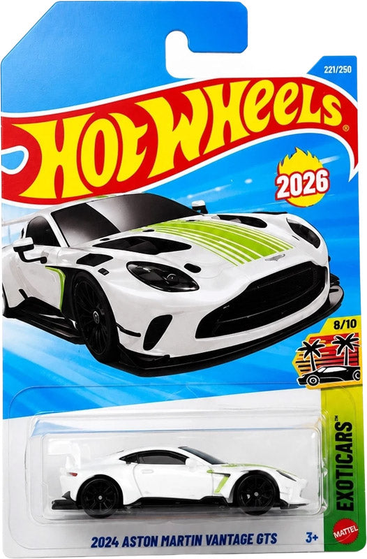 Hot Wheels 2024 Aston Martin Vantage GT3 - White (125/250) - on its card