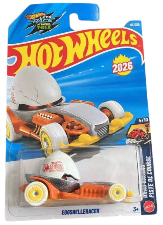 Hot Wheels Eggshelleracer - White (103/250) - on its card