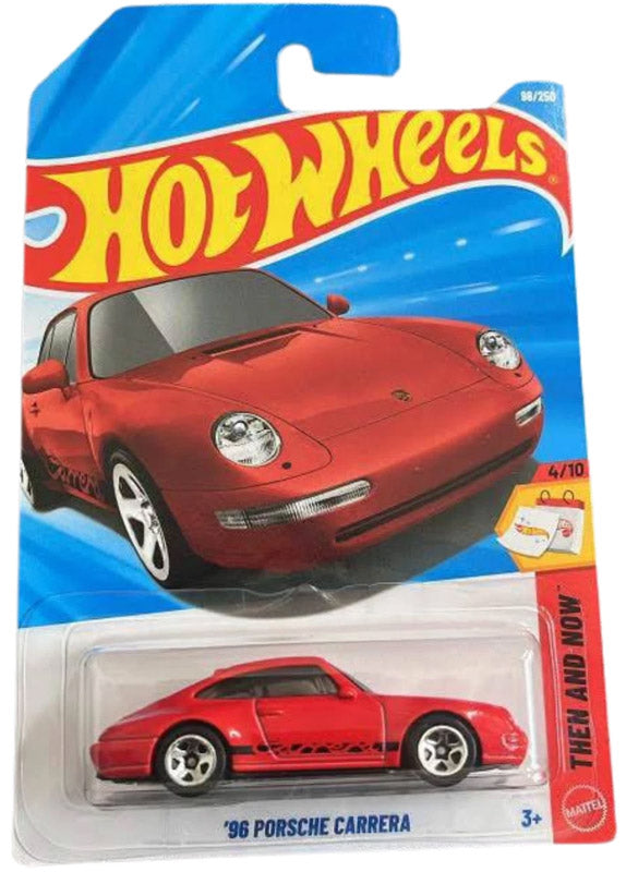 Hot Wheels '96 Porsche Carrera - Red (98/250) - on its card