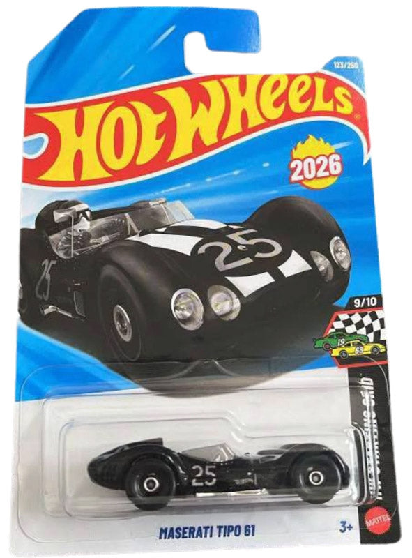 Hot Wheels Maserati Tipo 61 - Black (123/250) - on its card